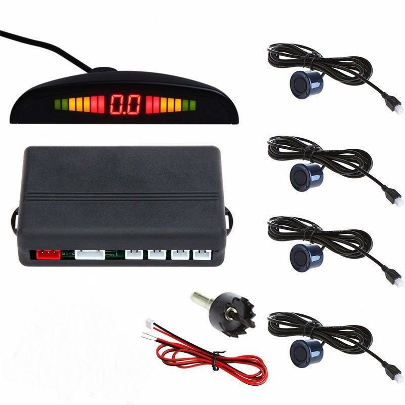 Blue Car Parking Sensor Assistance Reverse Backup Radar Monitor System (TOM-parking sensor)