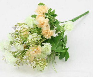 Champange Artificial Chrysanthemum Carnation 23 Head Flower Bush Bouquet Home Wedding(291193054339)