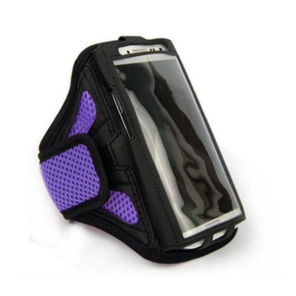 Purple Running Cycling Mesh Armband Phone Case Cover