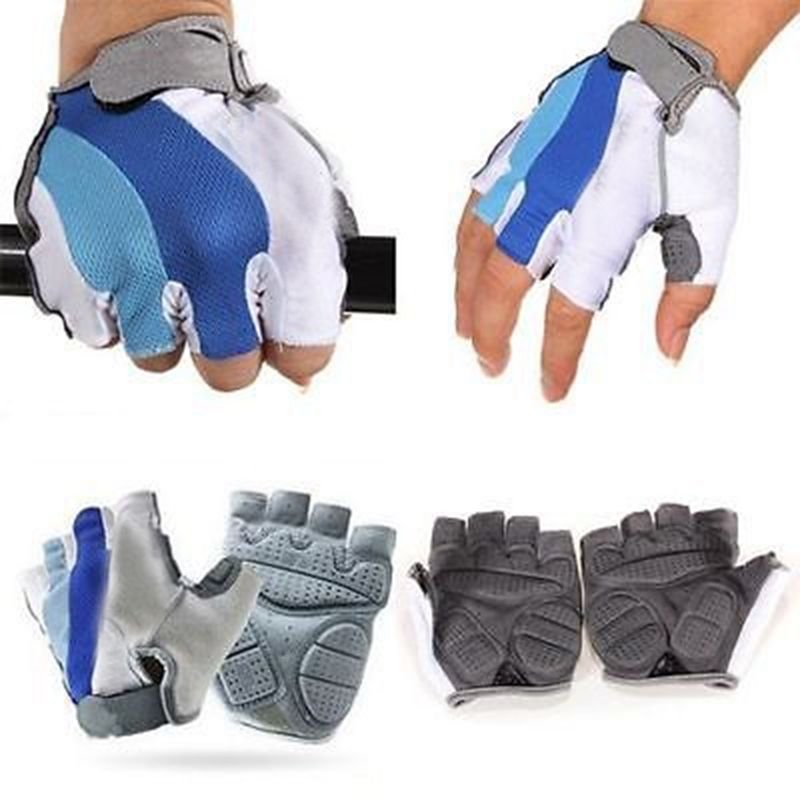 XL Fingerless Sports Cycling Bicycle Gloves Half Finger Breathable Palm Padded