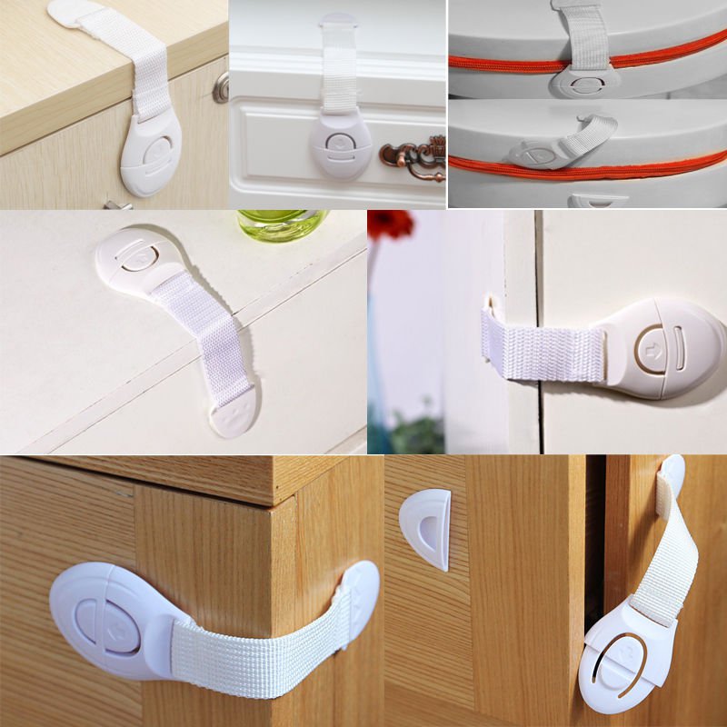 5pcs Cabinet Door Drawers Toilet Safety Plastic Lock For Child Kid baby safety DB