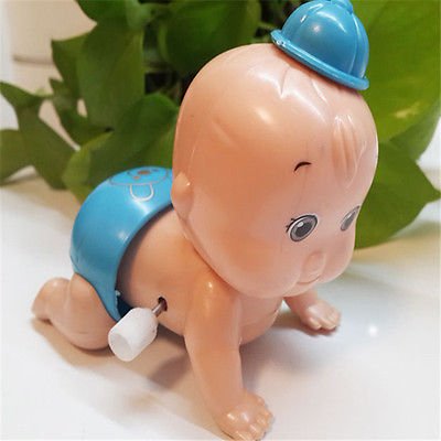 Cute Boy Windup Crawling Crawl Toy Doll Christmas Gift for Child Baby Kid DB