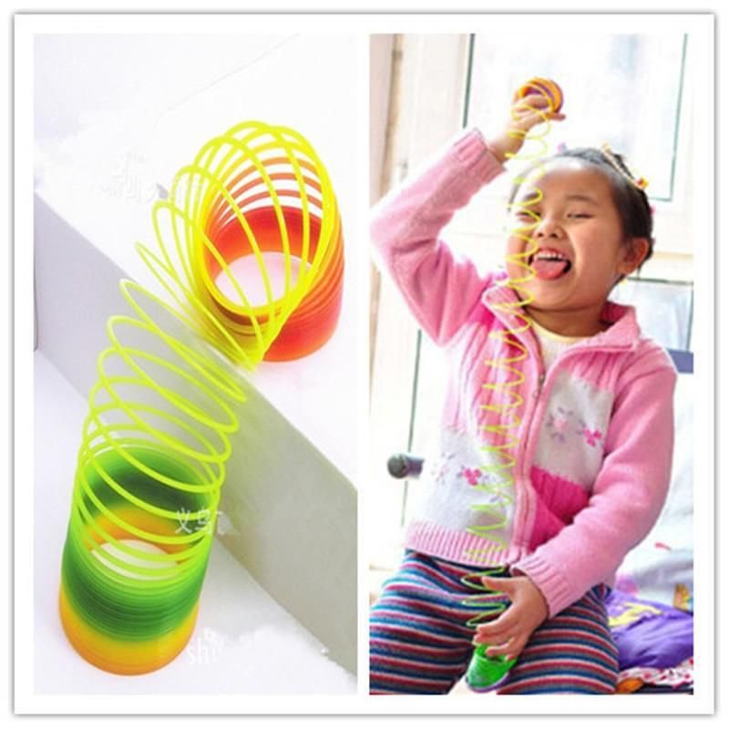 Plastic Toy Magic Slinky Glow-in-the-dark Children Classic Toy db
