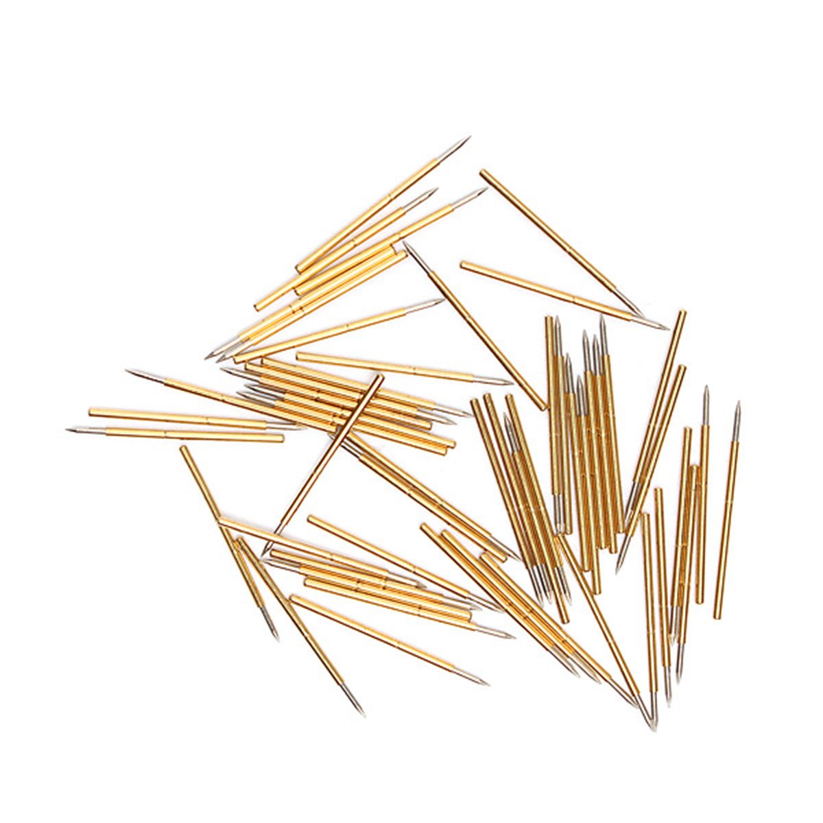 50Pcs P50-B1 Dia 0.68mm Length 16mm 75g Spring Pressure Test Probe Pogo Pin db