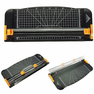 909-1 A4 Guillotine Ruler Paper Cutter Trimmer Black-Orange Plastic Cutters db