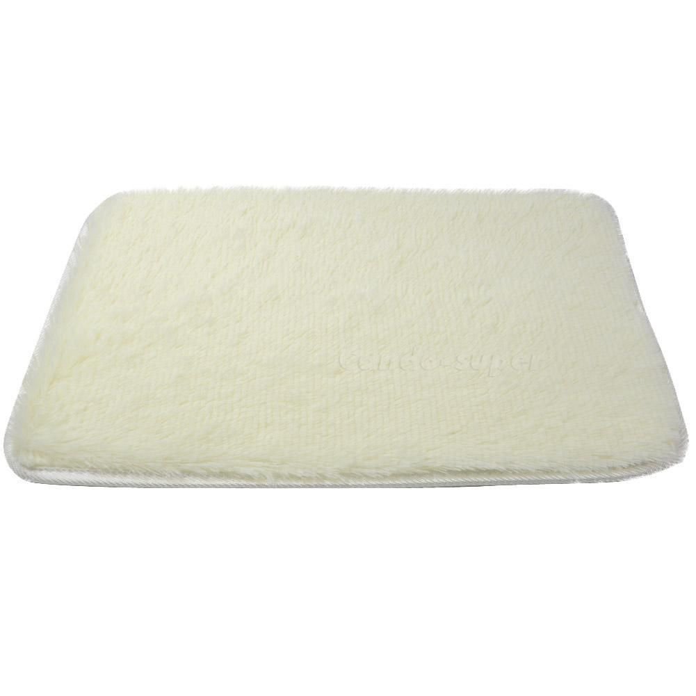 40*60cm Anti-skid Carpet Living Dining Bedroom Bathroom Shaggy Wool Rug DB