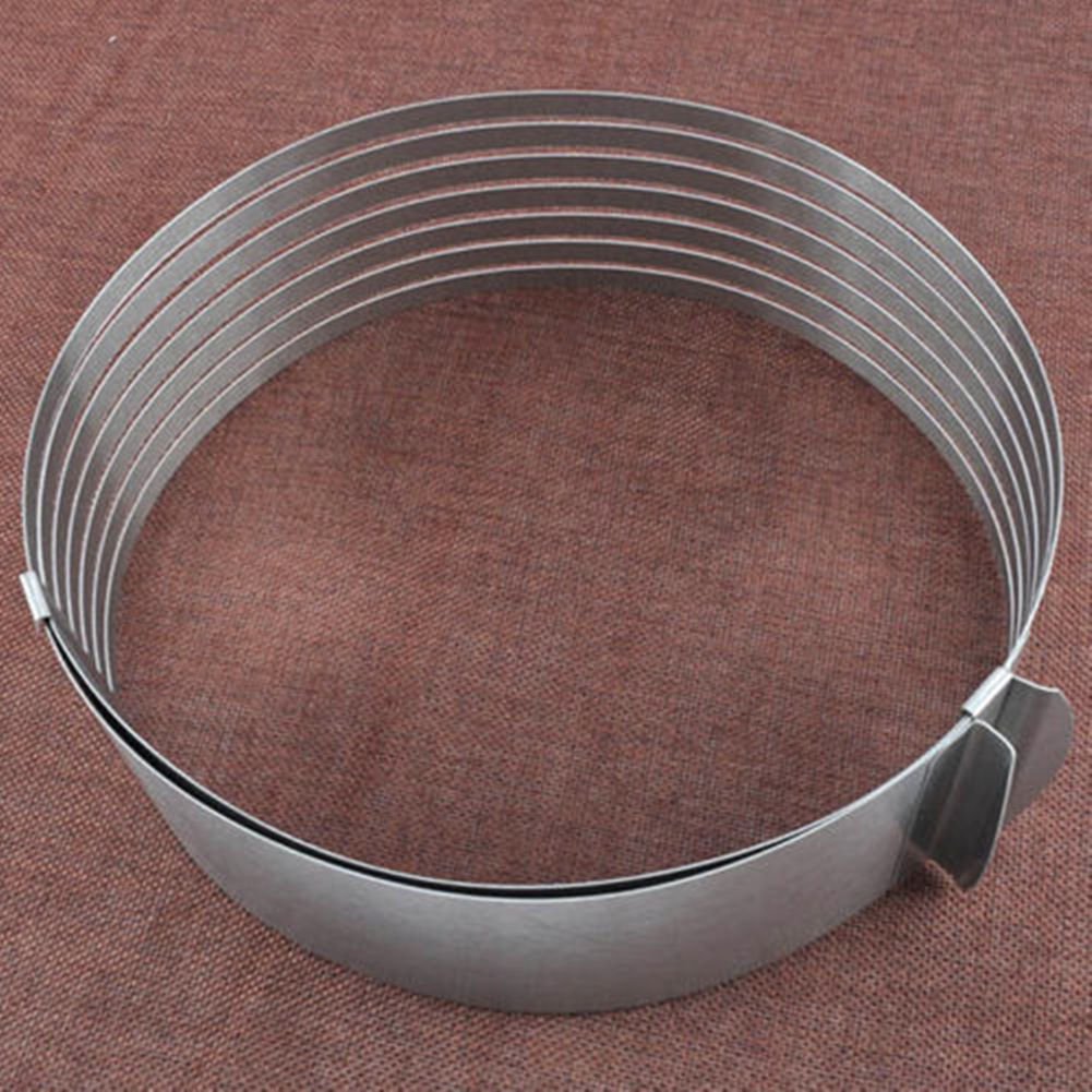 Mousse Cake Ring Mold Layer Slicer Cutter Adjustable Round Stainless Steel Mousse Cutter db