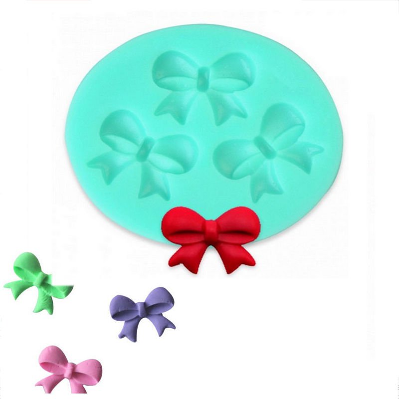 1pcs Silicone 3 Bow Knot Mold Cake Fondant Decorating Tools Baking Cookie Mould db