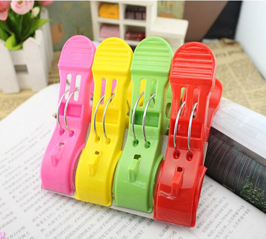 Clips Beach Towel Clips Plasatic Clips 4 Pcs Random Color
