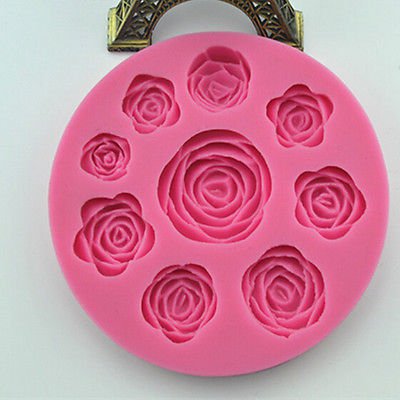 Rose Flower Silicone Mould for Polymer Clay Candy Cake Decorating Fondant db