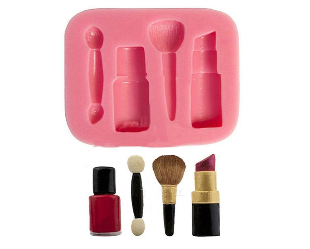 Makeup Silicone Cake Fondant Decorate Mold Chocolate Baking Sugarcraft Mould db