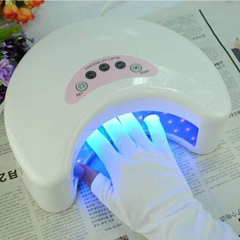 Nail Art UV Gel Anti-ultraviolet Open-toed Protection Gloves 1 Pair