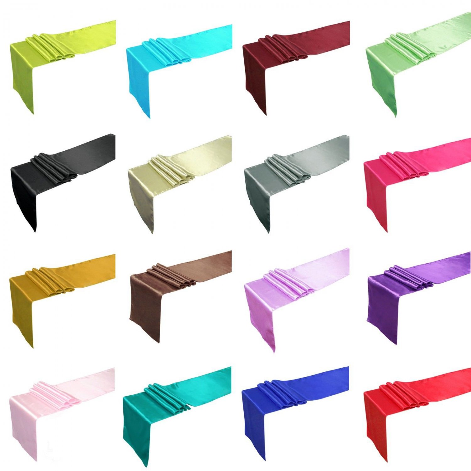 12" x 108" Satin Table Runner Wedding Party Decorations 5 pcs Fuchsia Color