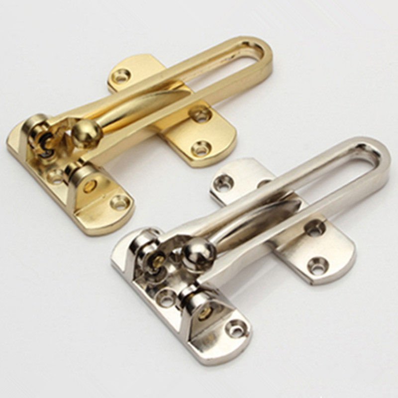 Home Bolt Lock Locking Door Gate Security Safety Guard Latch Lock Silver Color x 1