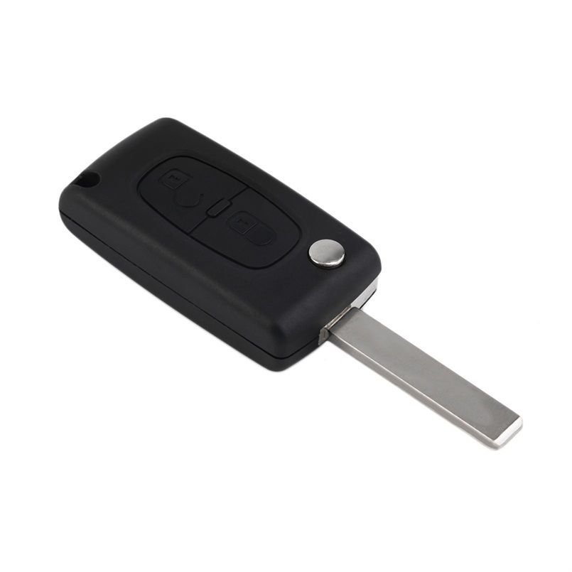 2 Button Car Key Folded Case Shell Uncut Blade for Peugeot 207 307 407 308 DB