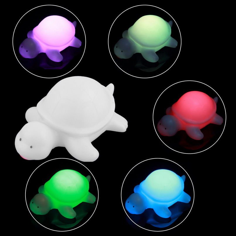 2 x Cute Off White Multi-Color Change LED Light Turtle Mood Lamp Night Glow db