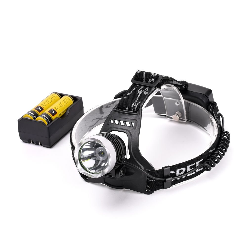 1800Lm CREE XM-L XML T6 LED Headlamp Headlight Torch 2X18650 battery+Charger db