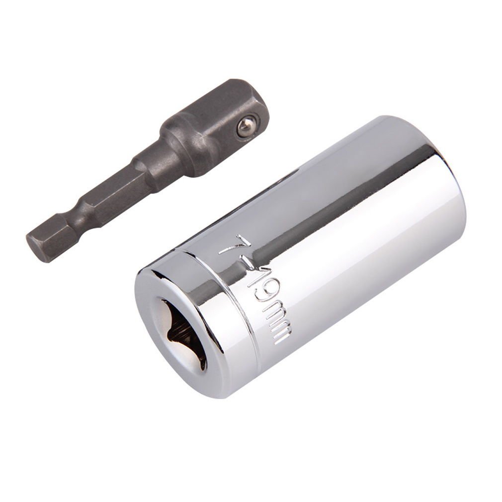 Grip Universal Socket Wrench Power Drill Adapter 2 Piece db