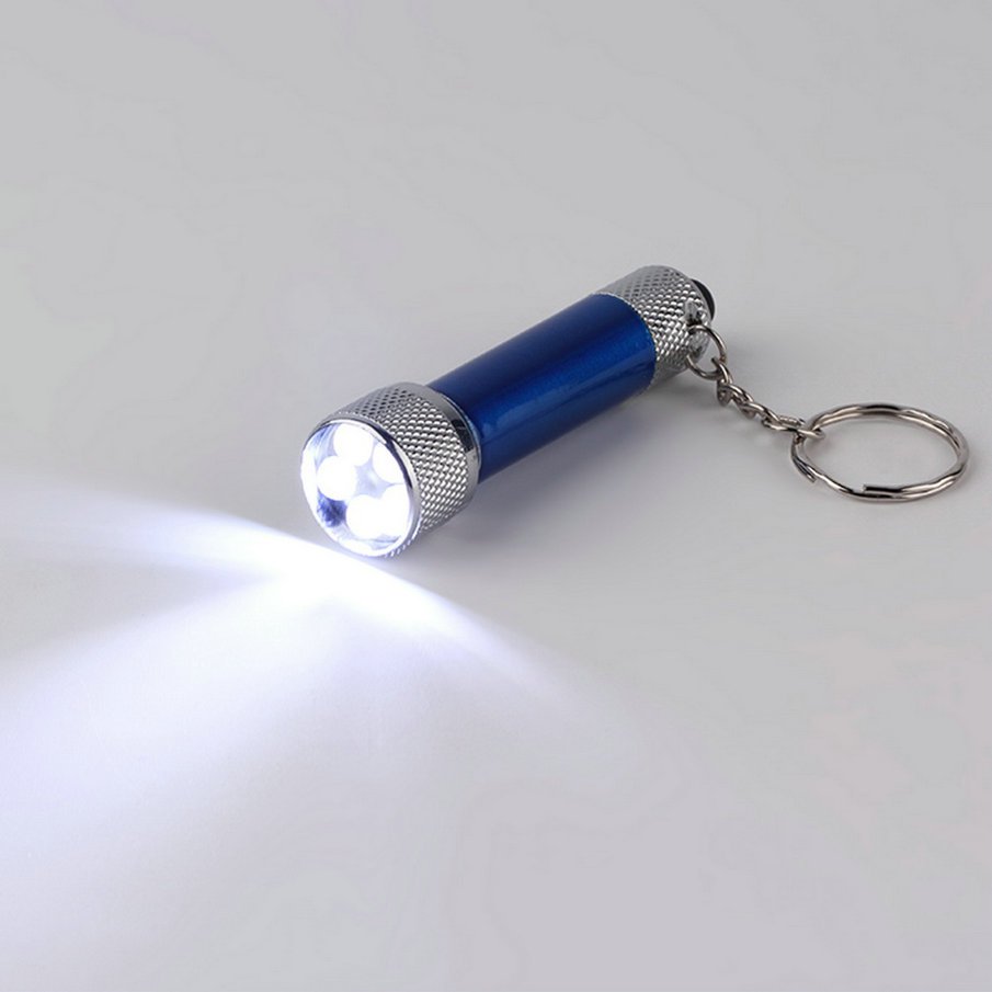 Portable 5 LED Mini Flashlight Light Torch Aluminum Keychain db