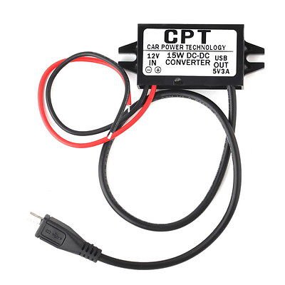 Car Charger DC Converter Module 12V To 5V 3A 15W with Micro USB Cable DB
