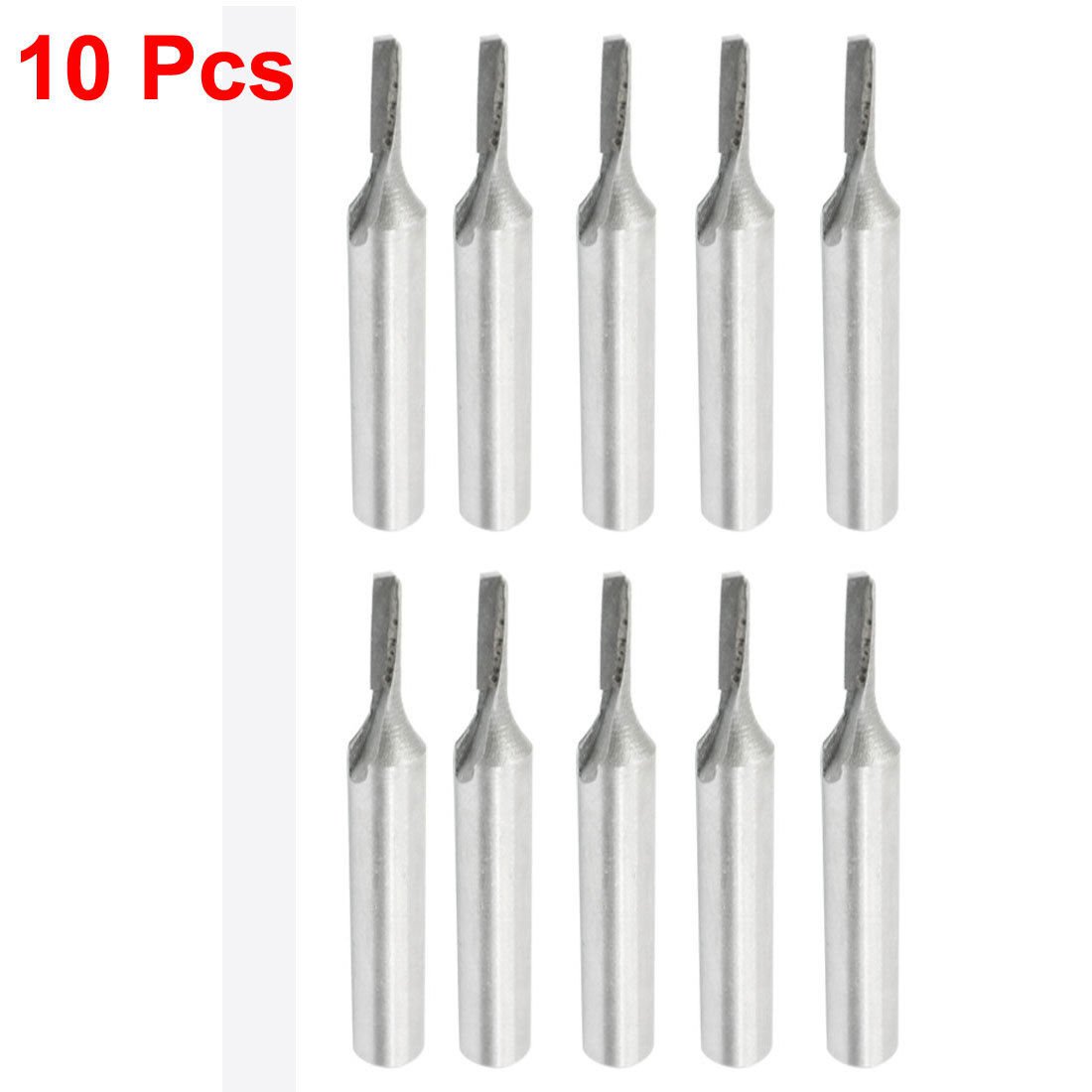 1/4" Shank 1/8" Cutting Dia Single Flute Straight Cutter Router Bit 10pcs DB