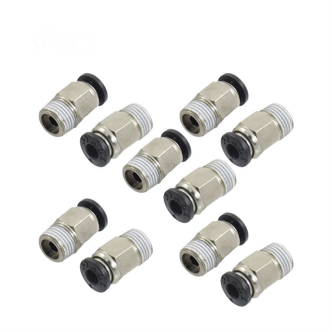 10x 1/8" PT Male Thread 4mm Push In Joint Pneumatic Connector Quick Fitting db