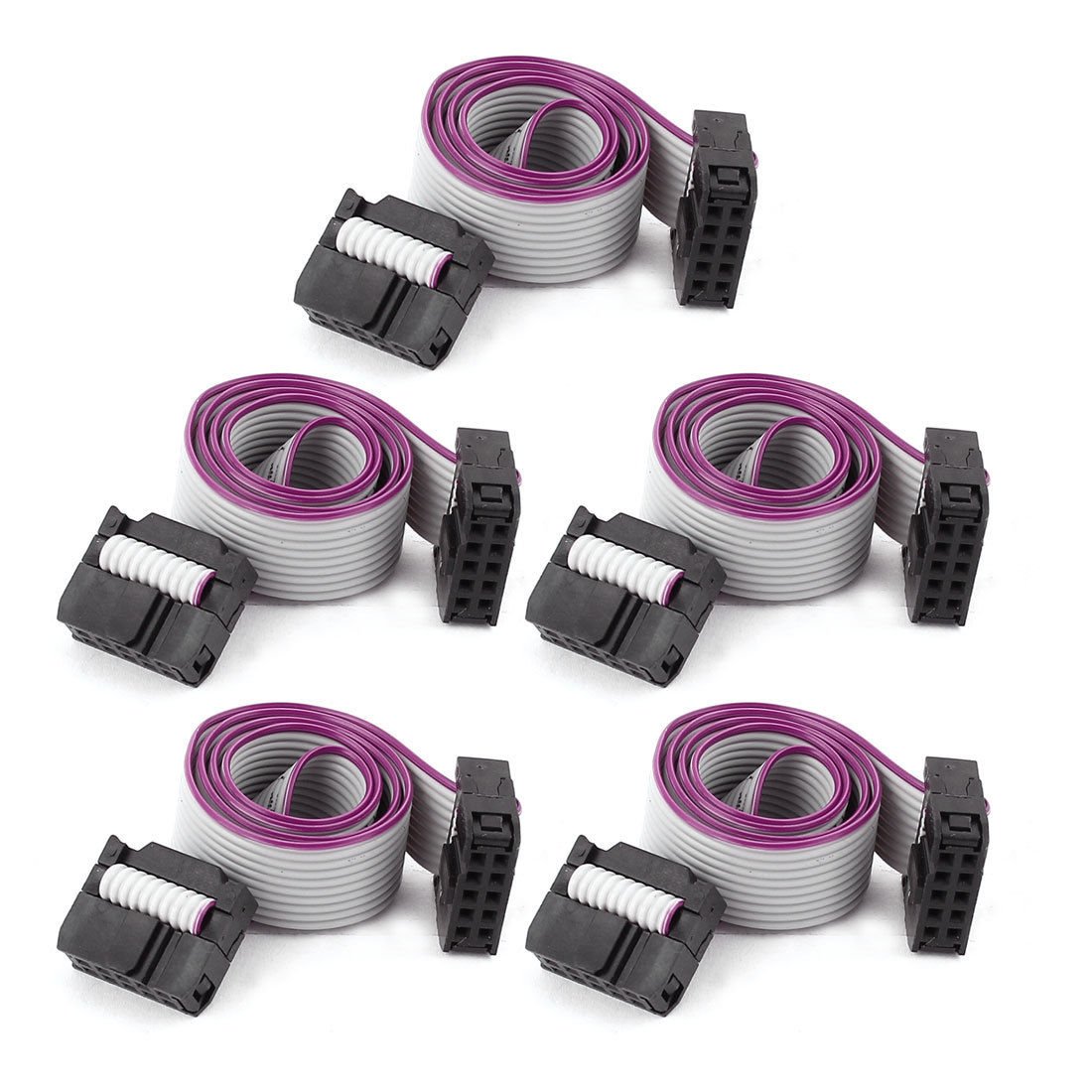 5pcs IDC 10Pin Hard Drive Extension Wire Flat Ribbon Cable 30cm db