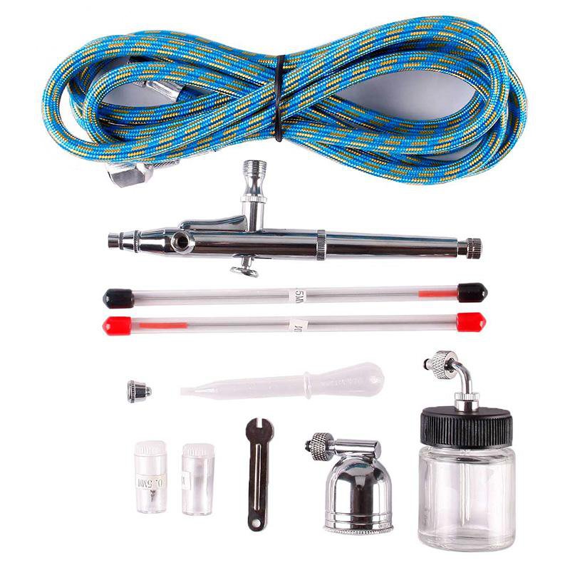 Dual Action Airbrush Set 0.2mm/0.3mm/0.5mm Needle Air Brush Spray Gun Paint Art DB