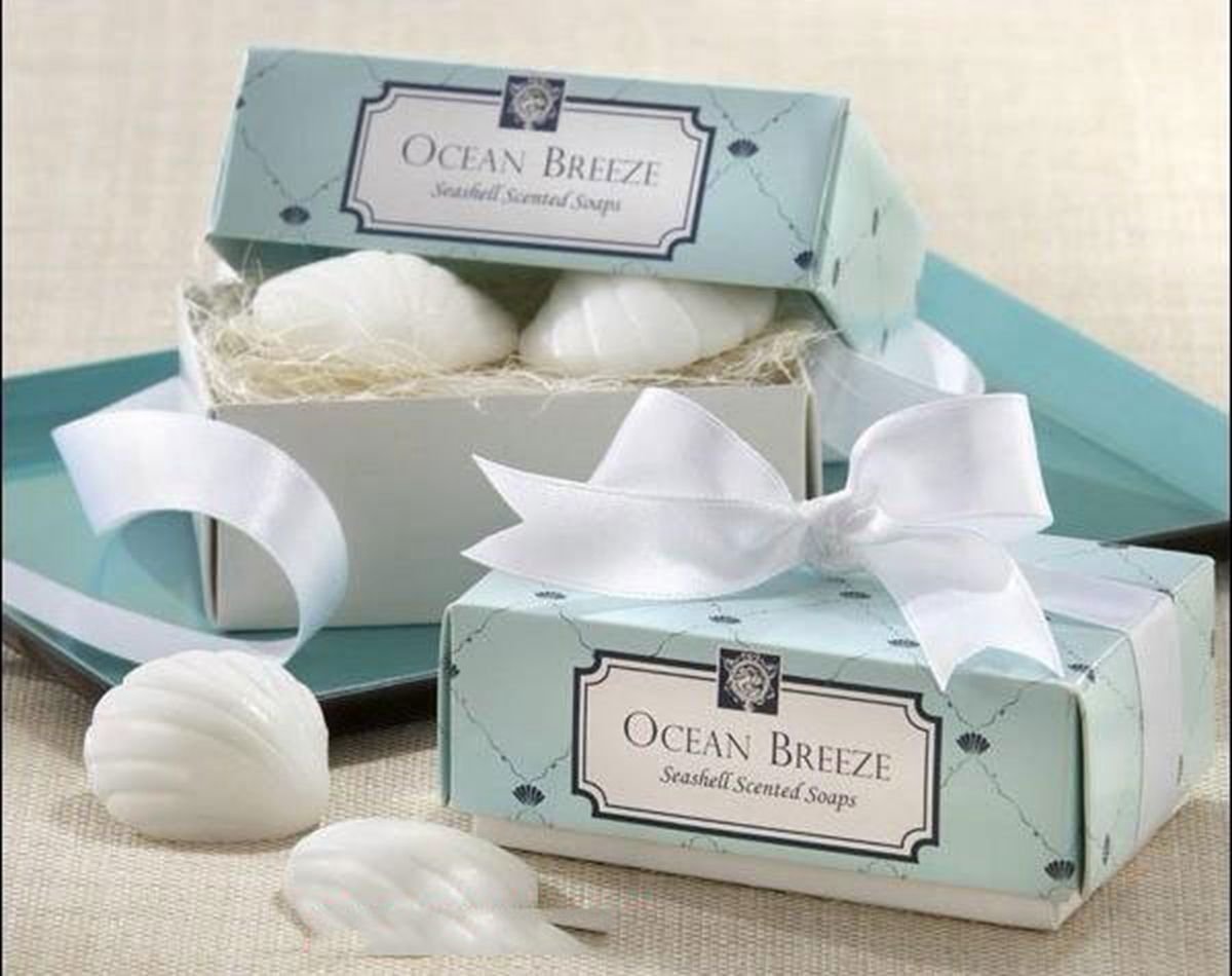 Creative Wedding Favors Bridal Party Gift Mini Scented Shower Bath COWRY SHAPE Soap Handmade DB
