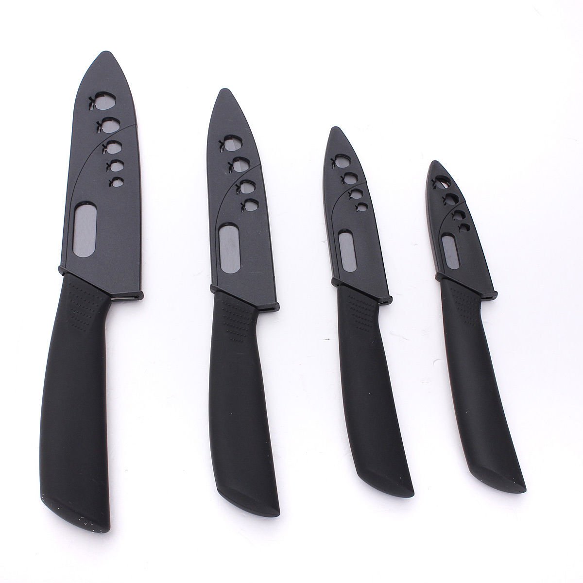 3" 4" 5" 6" Ultra Sharp Ceramic Knife Set Chef Kitchen Knives Black Blade Handle db