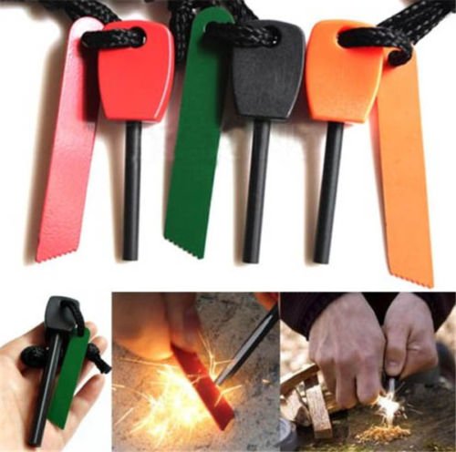 Magnesium Flint Stone Fire Starter Lighter Emergency Survival Camping Gear Kittt