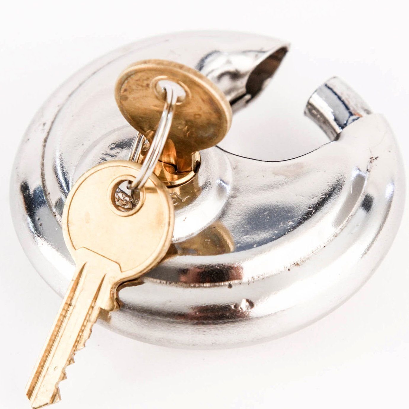 2-3/4in 70mm Stainless Disc Padlock Shackle Trailer Self Storage Single Packkk