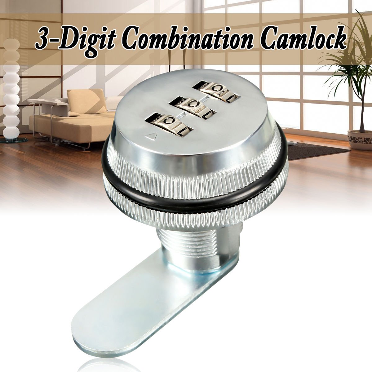 3-Digit Code Combi Combination Cam lock Keyless Post Mail Box Cabinet RV Chrome.