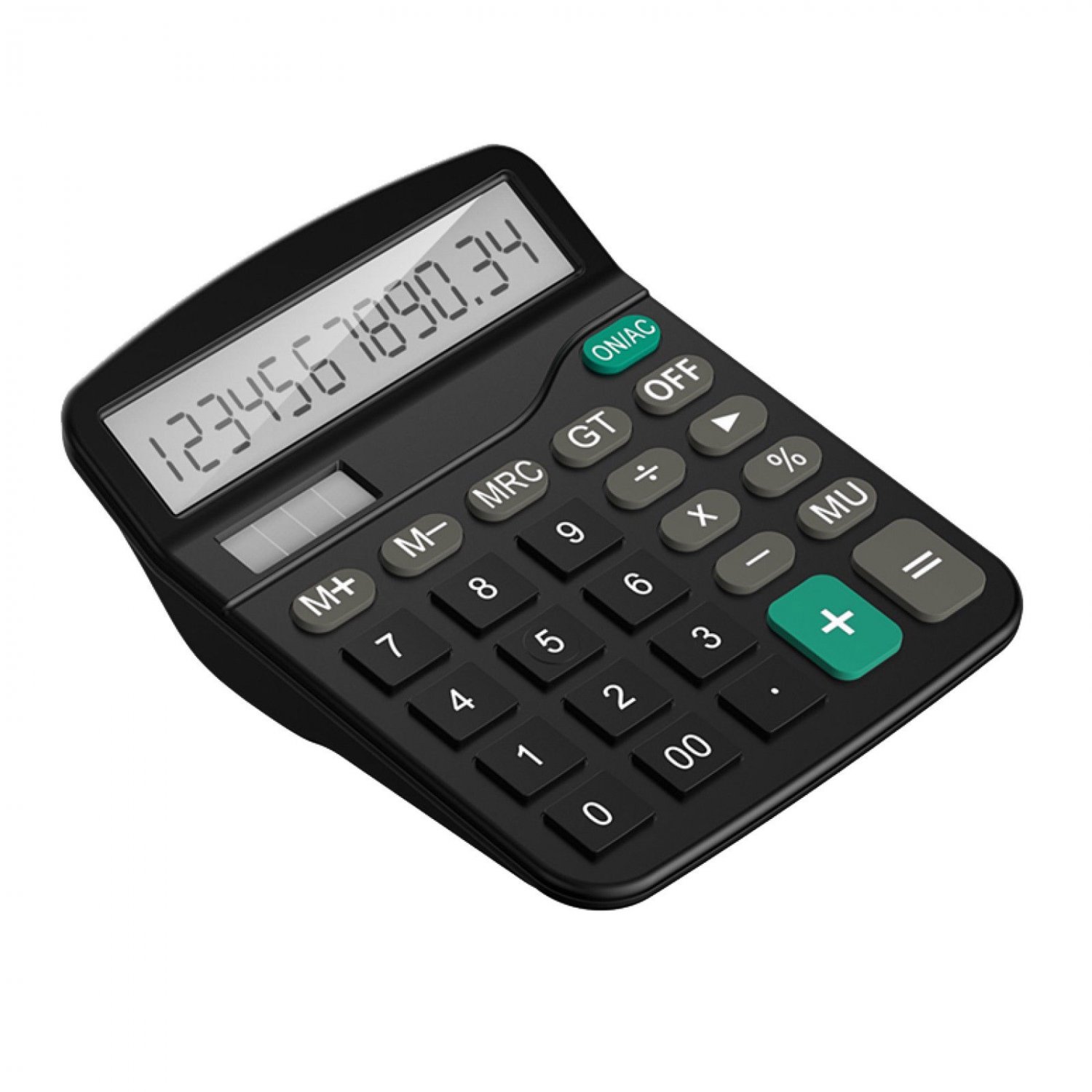 Desktop Calculator 12-digit LCD Display black