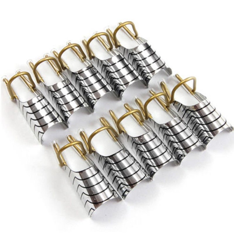 10 x Reusable Forms UV Gel Acrylic French Nail Art Tips Extension Guide Tool new