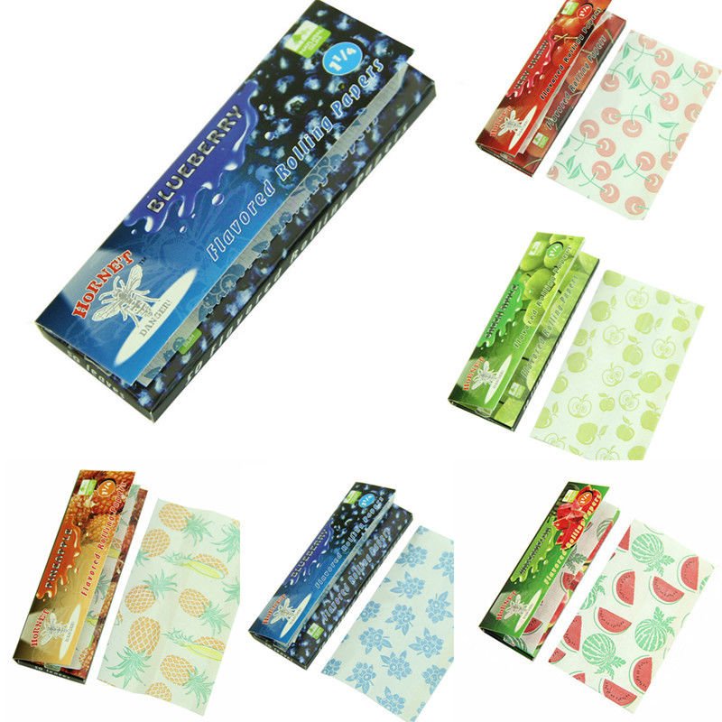 5 Fruit Flavored Smoking Cigarette Hemp Tobacco Rolling Papers 250 Leaves mew