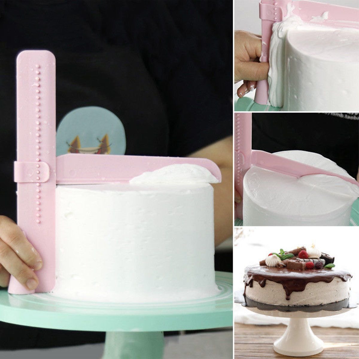 Adjustable Cake Smoother Tools Cutter Decorating Fondant Sugarcraft Icing Mold x1