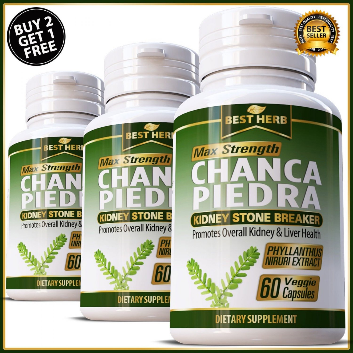 Chanca Piedra Phyllanthus Niruri Kidney Stone Breaker Capsules Gallstones Pill VV