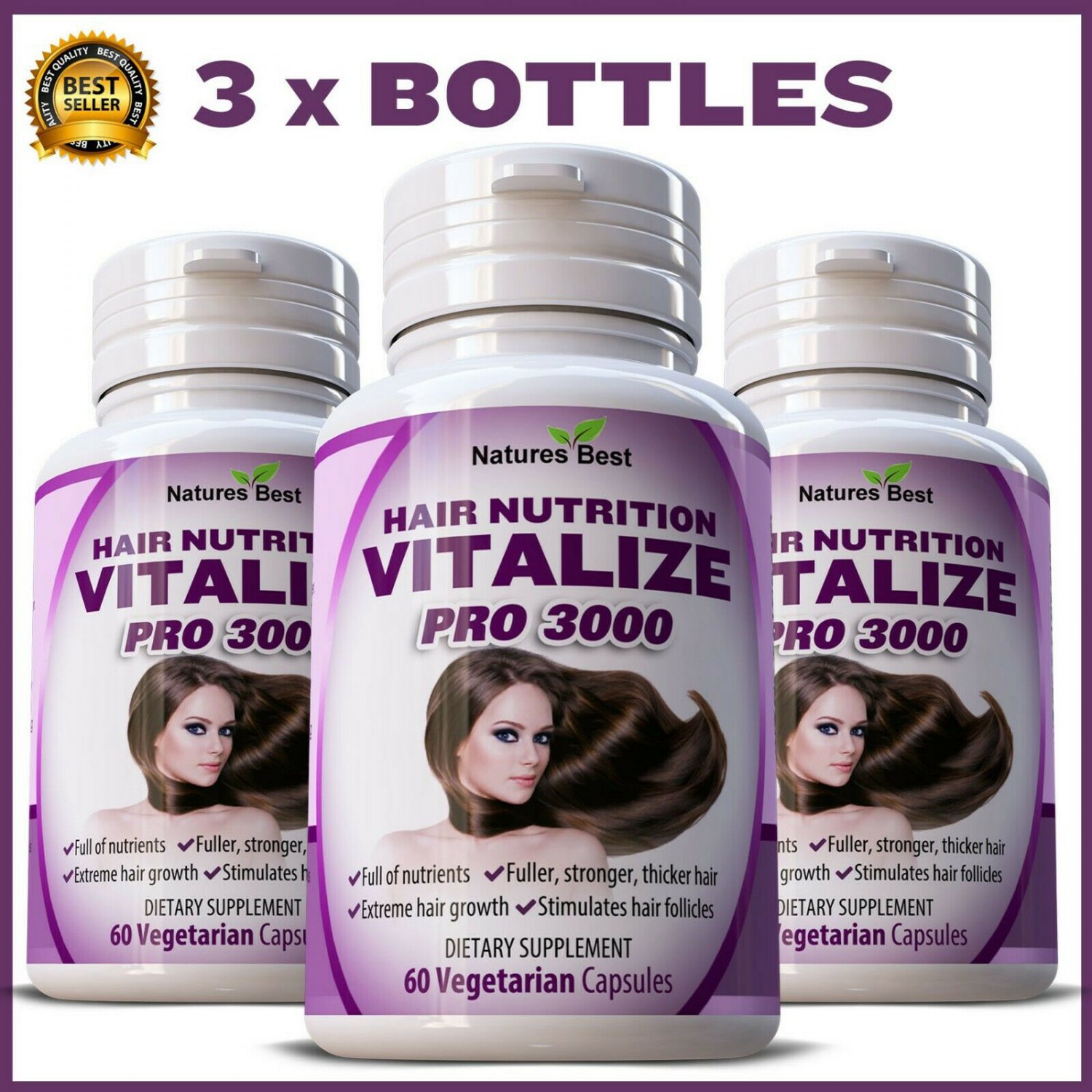 HAIR VITAMINS FAST GROW ANTI LOSS GROWTH DHT BLOCKER STIMULATE HERBAL CAPSULES ZX