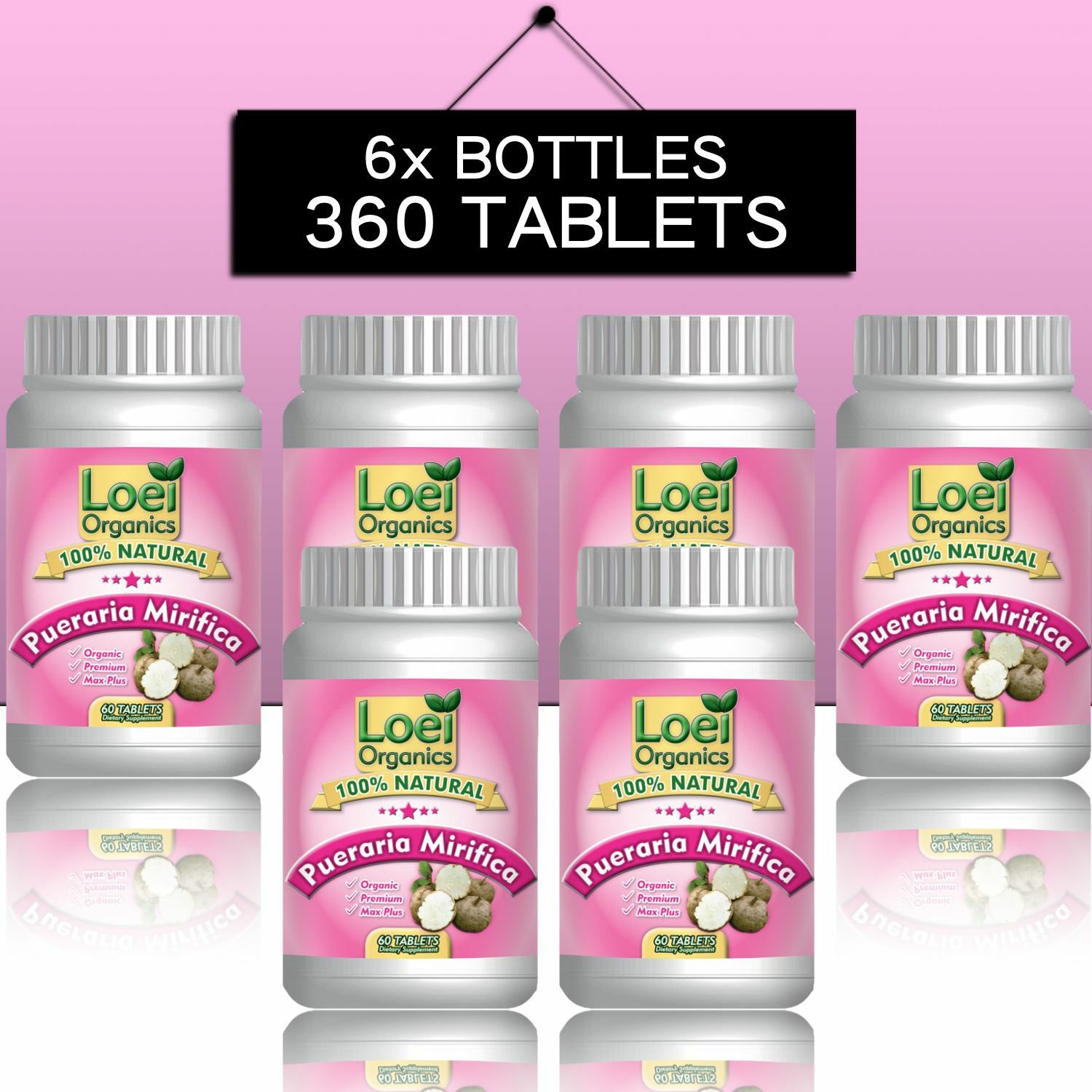6 X 60 BEST PUERARIA MIRIFICA PILL FEMALE HORMONE ESTROGEN BREAST ENLARGEMENT ZX