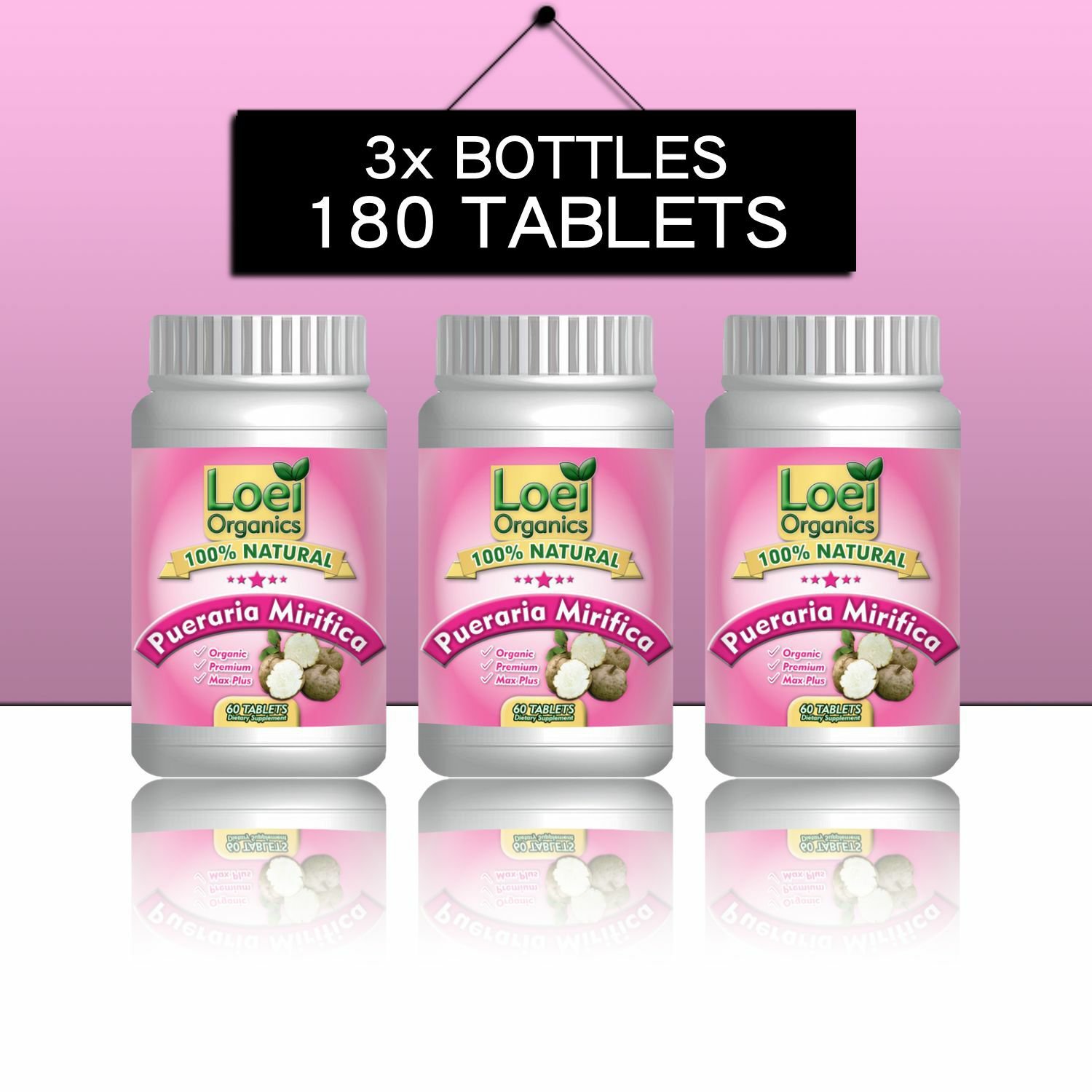 3 HERBAL FEMINIZER SEX CHANGE PUERARIA Hormone Oestrogen Breast Enlargement Pill ZX