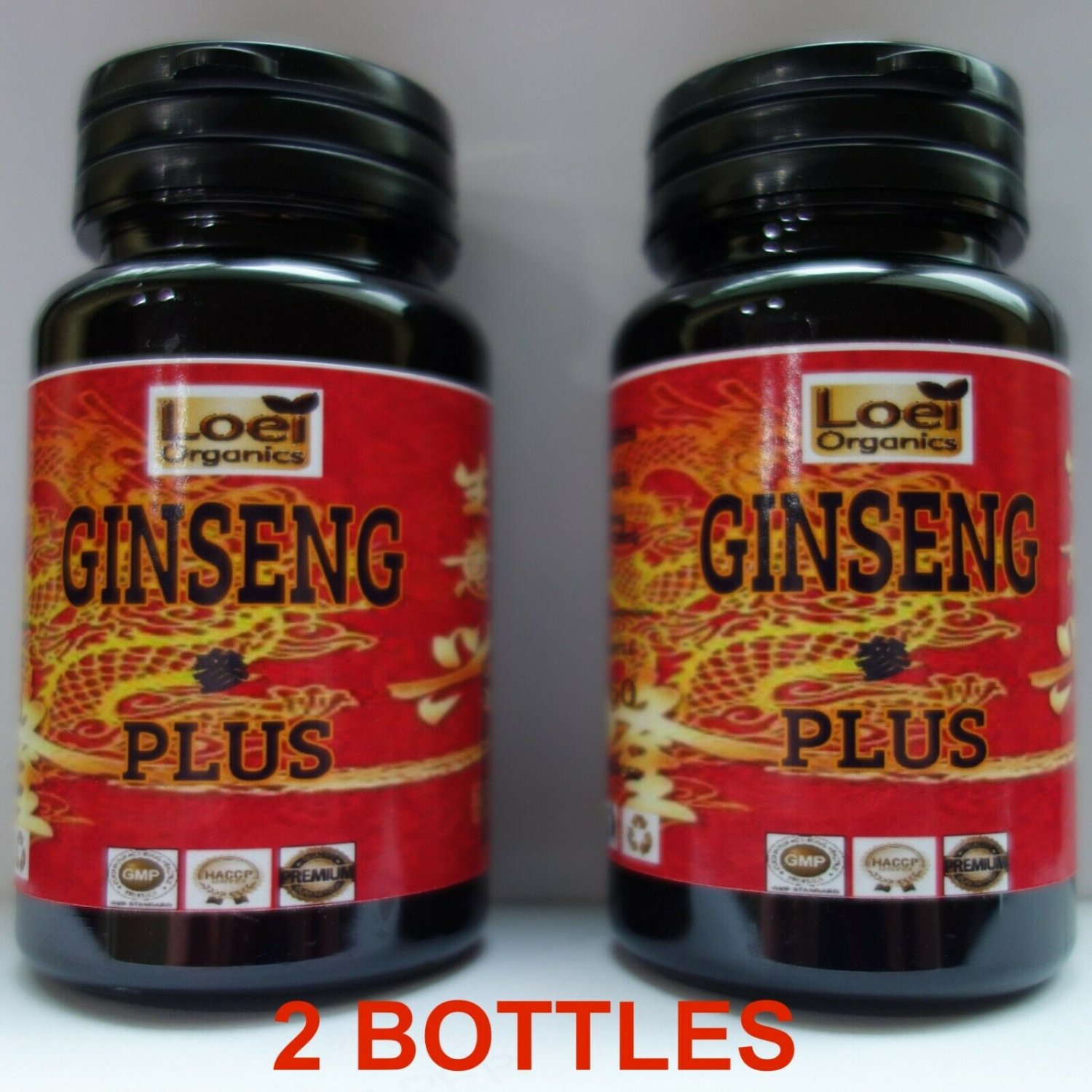 2 X BEST Korean Ginseng panax energy boost 3600 mg Capsule Max Saponin Adaptogen ZX
