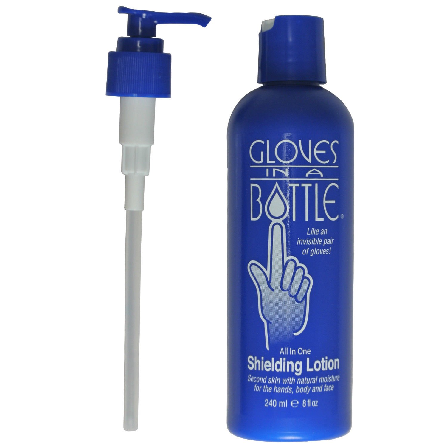 Gloves In A Bottle Hand Lotion For Dry Cracked Skin 2 x 240ml + Pump Dispensers DD