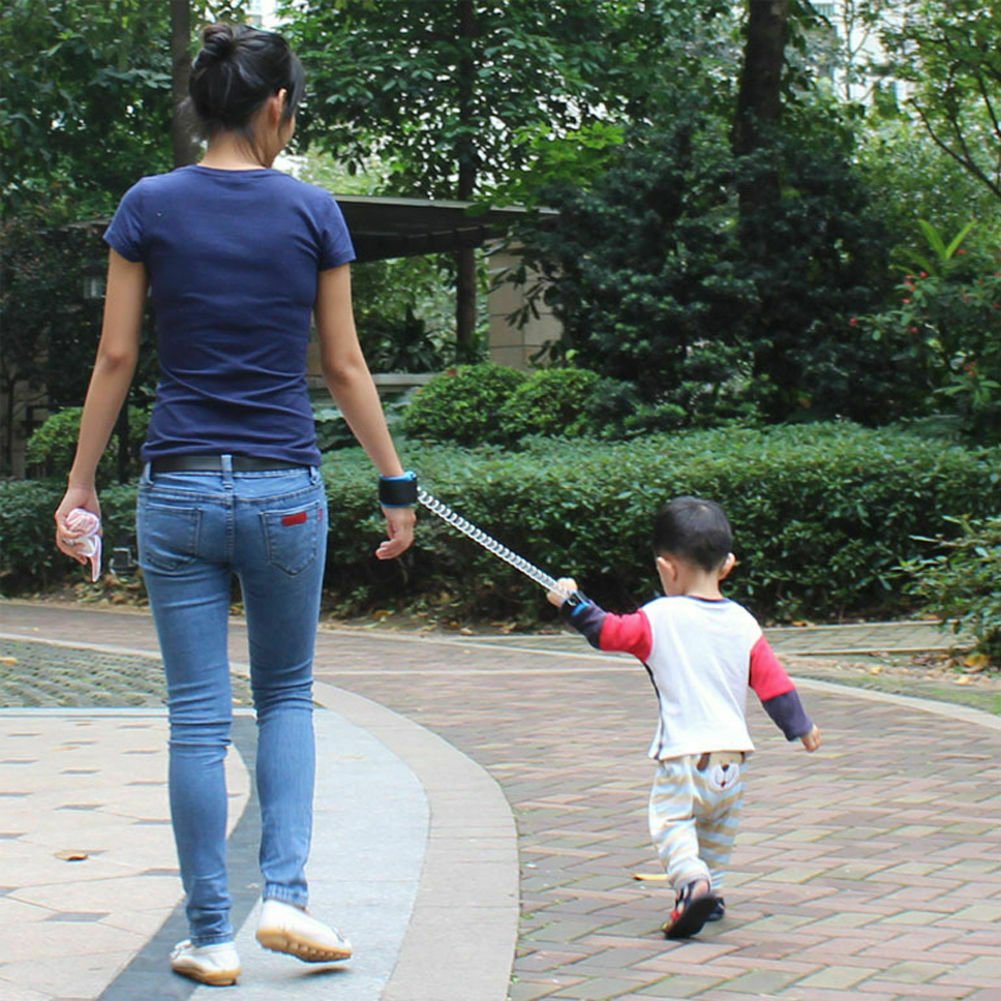 Anti-Loss Strap Wrist Link Hand Harness Leash band Safety for Toddlers Child Kid Blue