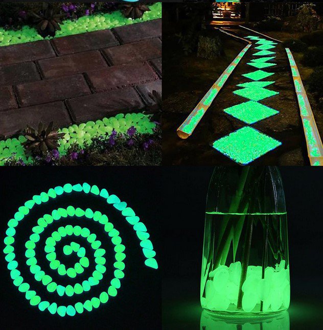 50pcs Glow in the Dark Garden Pebbles Glow Stones Rocks