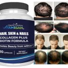 Hair Gain Biotin Hydrolyzed DHT Blocker Hair Growth Vitamins 2500000 Women Men mm