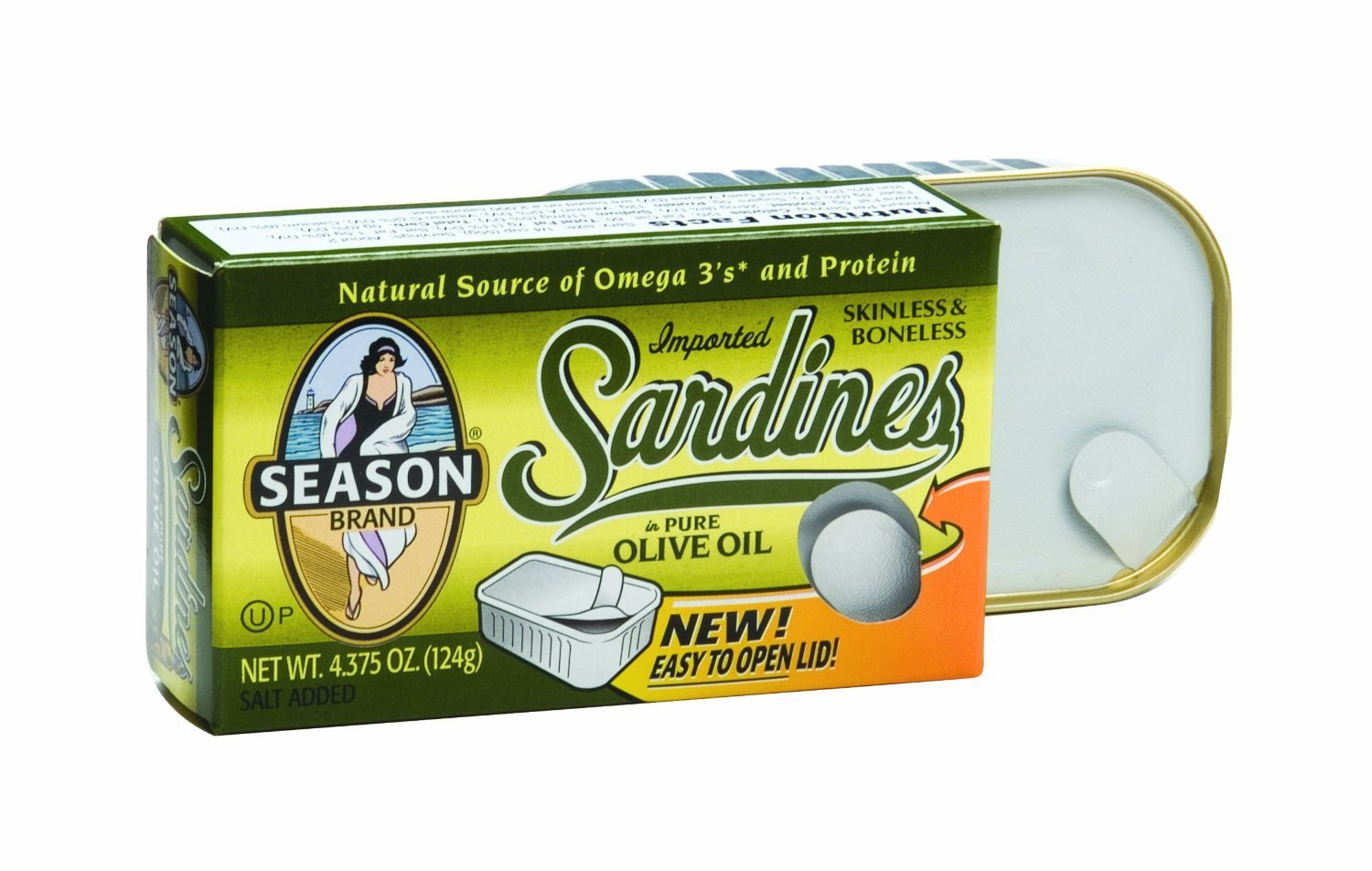 Season Skinless & Boneless Sardines in Oil, 4.375ounce Tins (Pack of 3)