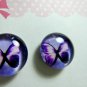 Purple Butterfly Magnetic Earrings