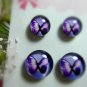 Purple Butterfly Magnetic Earrings