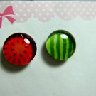 Watermelon Design Magnetic Children Earrings